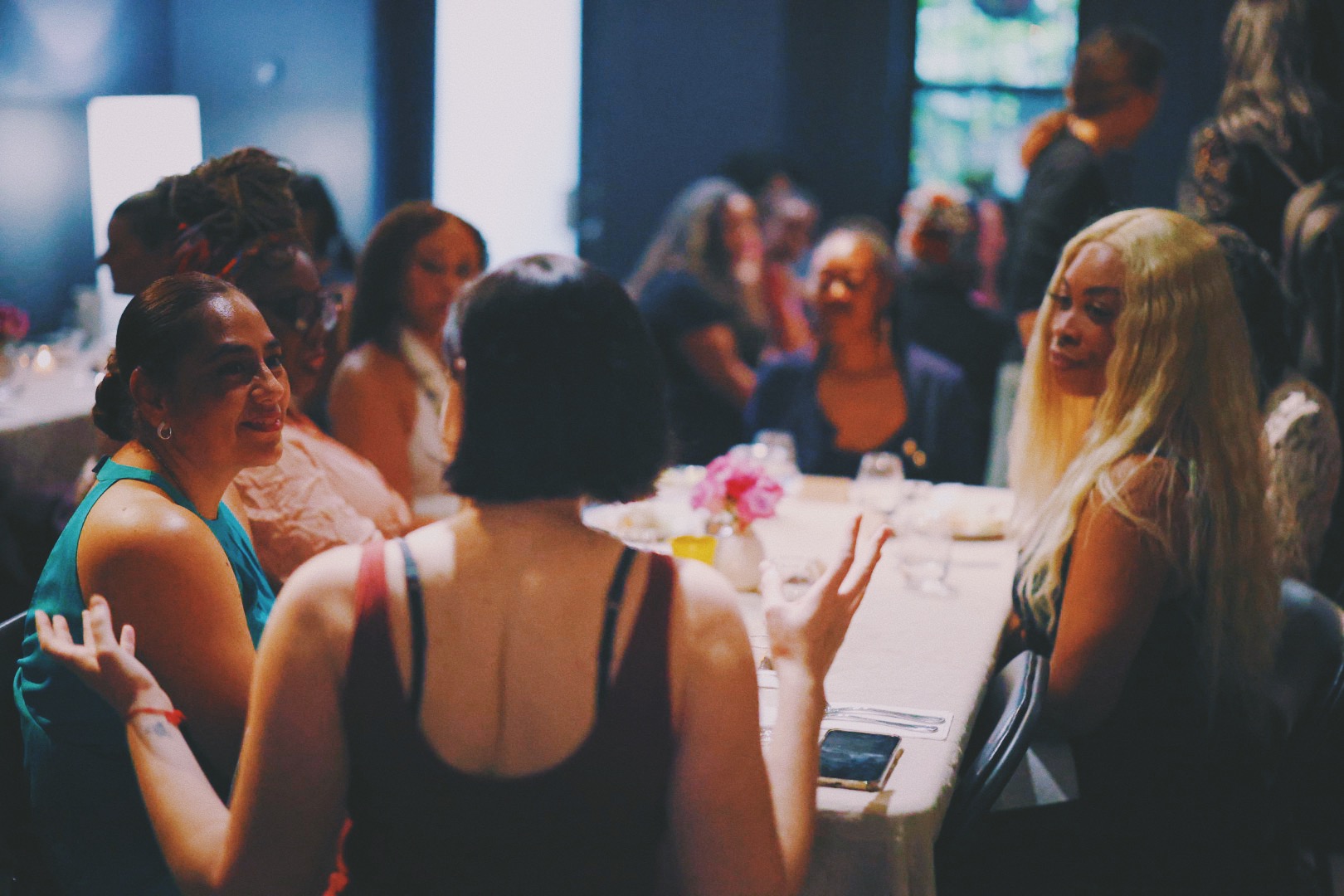Women dinner conversation